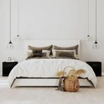 vidaXL Nachtkastjes 2 st met lade zwart, Huis en Inrichting, Minder dan 45 cm, Verzenden, Nieuw, Minder dan 55 cm