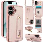 iPhone 17 Hoesje met Pasjeshouder en Draagkoord Rosé Goud, Ophalen of Verzenden, Nieuw