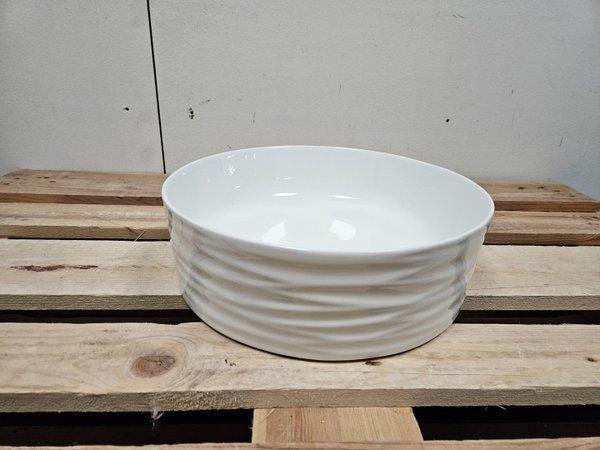 Waskom Differnz Wave Wit 37 x 12 cm, Doe-het-zelf en Verbouw, Sanitair, Overige typen, Nieuw, Ophalen of Verzenden