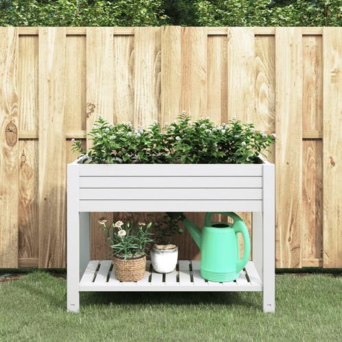 vidaXL Plantenbak verhoogd 110x45x79 cm polypropeen wit, Tuin en Terras, Bloembakken en Plantenbakken, 100 cm of meer, Nieuw, Kunststof