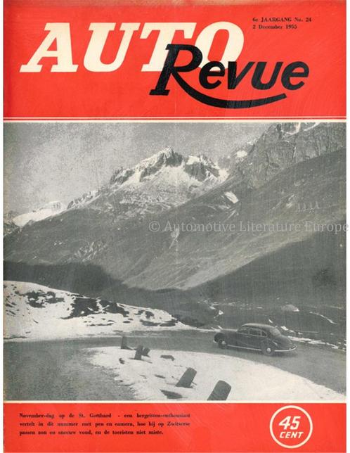 1955 AUTO REVUE MAGAZINE 24 NEDERLANDS, Boeken, Auto's | Folders en Tijdschriften