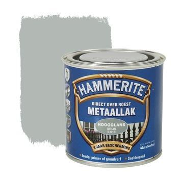 Hammerite Metaallak Grijs S018 Hoogglans 250 ml, Doe-het-zelf en Verbouw, Verf, Beits en Lak, Nieuw, Ophalen of Verzenden