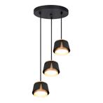 Hanglamp rond Ø25CM | Tulip | Zwart/ Goud | 3x GX53 fitting, 50 tot 75 cm, Nieuw, Ophalen of Verzenden, Metaal
