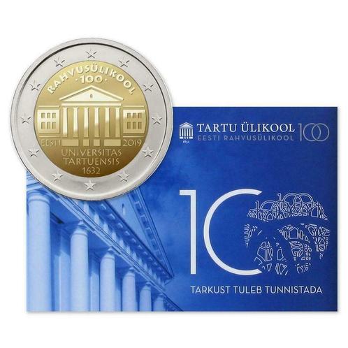 Estland 2 Euro Universiteit 2019 BU Coincard, Postzegels en Munten, Munten | Europa | Euromunten, Verzenden
