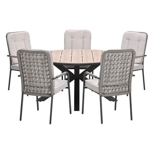 Garden Impressions Aleria tuinset 6-delig taupe - Tulli, Tuin en Terras, Tuinsets en Loungesets, Verzenden