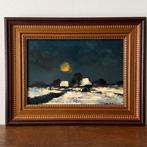 Toon Koster (1913-1990) - Winterlandschap met maanlicht
