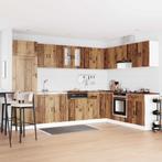 vidaXL Wastafel onderkast met opslag Porto 2 pcs Bruin, Verzenden, Nieuw