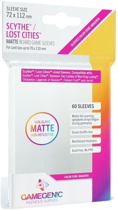 Sleeves Matte Scythe/Lost Cities 72x112mm (60 stuks) |, Hobby en Vrije tijd, Verzamelkaartspellen | Overige, Nieuw, Verzenden