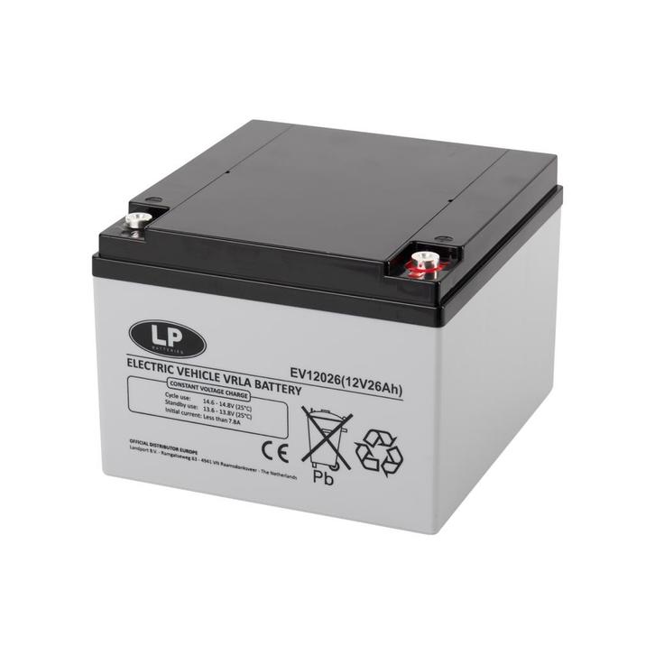 Landport (LP) EV12026 accu 12 volt 26 ah Electric Vehicle, Caravans en Kamperen, Camper-accessoires, Nieuw, Ophalen of Verzenden