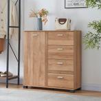 [en.casa] Halmeubel Döbritz 84x80x28 cm eikenkleurig, Huis en Inrichting, Kasten | Wandmeubels, Nieuw, Verzenden