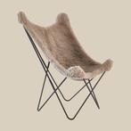 *WOONWINKEL* Vlinderstoel Taupe Bont, Huis en Inrichting, Fauteuils, Verzenden, Nieuw