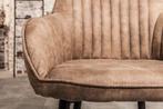 Elegante armleuningstoel TURIJN vintage taupe met, Huis en Inrichting, Stoelen, Nieuw, Ophalen of Verzenden