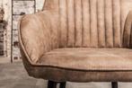 Elegante armleuningstoel TURIJN vintage taupe met, Huis en Inrichting, Stoelen, Ophalen of Verzenden, Nieuw