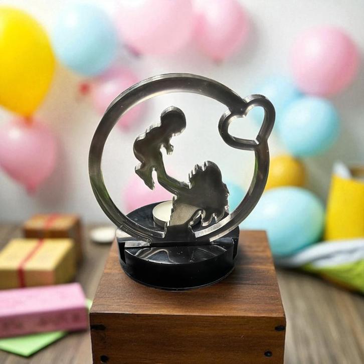 Moeder en kind Theelichthouder, Antiek en Kunst, Antiek | Kandelaars, Verzenden