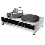 GGM Gastro | Crêpebakplaat - met 2 platen - Ø 400mm incl. |, Verzenden, Nieuw in verpakking, Fornuis, Frituur en Grillen