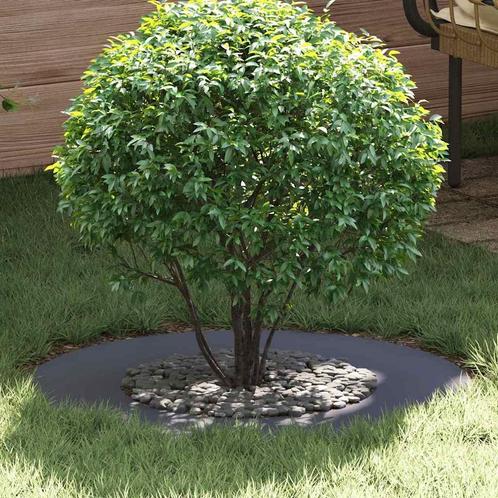 vidaXL Platte Boomring Anthraciet Ø40/70 cm Staal, Tuin en Terras, Bloembakken en Plantenbakken, 60 tot 100 cm, Nieuw, Metaal