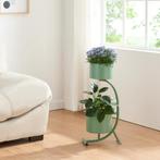 Plantenstandaard Almelo 63x29x21 cm metaal groen [en.casa], Verzenden, Nieuw