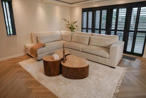 Hoekbank Parade, loungebank, stof beige, Japandi, Hotel chic, Huis en Inrichting, Banken | Complete zithoeken, Nieuw, Stof, Verzenden