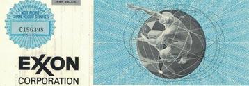 EXXON Corporation, aandelencertificaat uit de jaren 1970 beschikbaar voor biedingen
