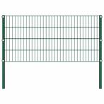 vidaXL Schuttingpaneel met palen ijzer 176,5x80 cm groen, Tuin en Terras, Schuttingen, Verzenden, Nieuw, IJzer, Minder dan 1 meter