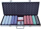 Pokerset koffer aluminium 500 chips, Verzenden, Nieuw