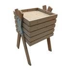 Presentatiebak 60x60x109 cm, hout, dubbele bodem, gebruikt -, Ophalen of Verzenden