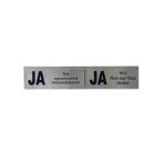 JA|JA reclamebordje 12,5x2,5 cm. - RVS, Verzenden, Nieuw