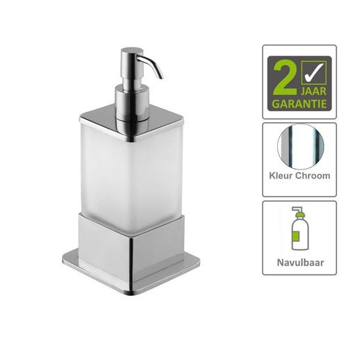 Eris vrijstaande zeepdispenser chroom, Doe-het-zelf en Verbouw, Sanitair, Bad, Nieuw, Chroom, Ophalen of Verzenden