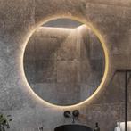 Spiegel AquaSplash Star Rond met LED 90 cm Mat Goud, Ophalen of Verzenden, Nieuw