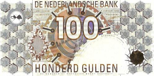 Bankbiljet 100 gulden 1992 Steenuil Zeer Fraai, Postzegels en Munten, Bankbiljetten | Nederland, Verzenden