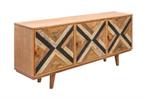 Elegant dressoir LONG ISLAND 160cm mangohoutlook met retro, Huis en Inrichting, Kasten | Dressoirs, Ophalen of Verzenden, Nieuw