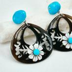Turquoise - Zilver - Oorbellen - AMERIKAANS TURQUOISE, Nieuw
