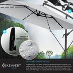 Parasol - diameter 350 cm - rechthoekig - met LED -, Tuin en Terras, Tuinsets en Loungesets, Verzenden, Nieuw