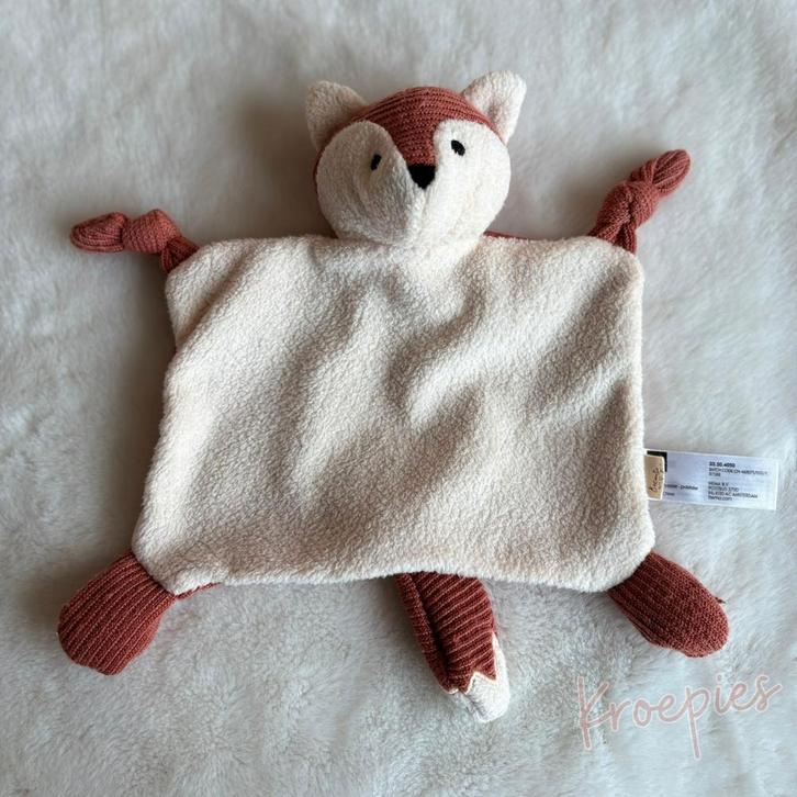HEMA knuffeldoekje vos ribbel, Kinderen en Baby's, Speelgoed | Knuffels en Pluche, Verzenden