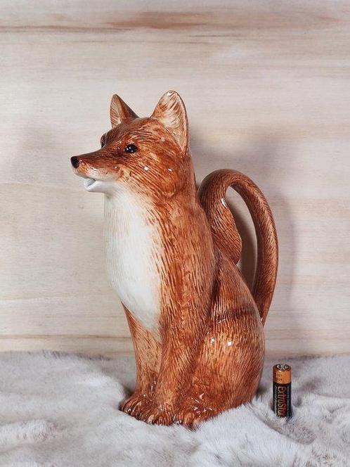 Kan - Keramiek - Met de hand geschilderde vos kanunnik, Antiek en Kunst, Curiosa en Brocante