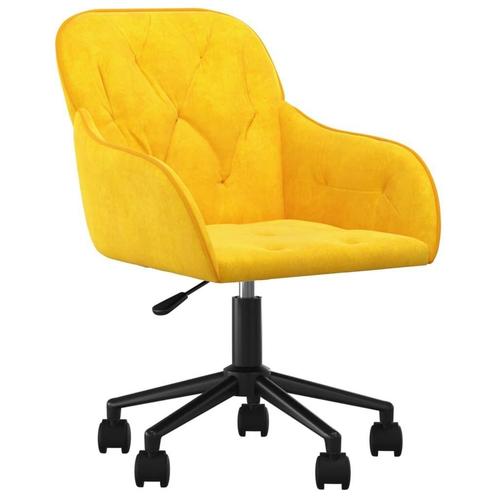 Gele Design Kantoorstoel Fluweel | Retourdeal | Comfortabel!, Huis en Inrichting, Bureaustoelen, Geel, Nieuw, Bureaustoel, Ophalen of Verzenden