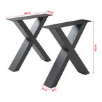 Stalen onderstel Maribo set van 2 tafelpoot 42x40 cm zwart [, Verzenden, Nieuw