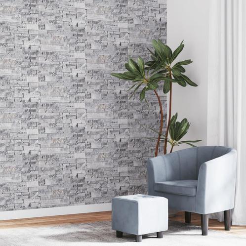 vidaXL Vliesbehang 3D steen-look 10x0,53 m lichtgrijs en, Huis en Inrichting, Stoffering | Behang, Verzenden
