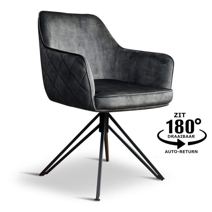 Eetkamerstoel Hartford verkrijgbaar in 3 kleuren Velvet, Huis en Inrichting, Stoelen, Nieuw, Stof, Ophalen of Verzenden