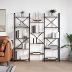 vidaXL Boekenkast Gerookt eiken 156 x 25 x 167.5 cm Bewerkt, Huis en Inrichting, Minder dan 50 cm, Verzenden, Nieuw, 150 tot 200 cm