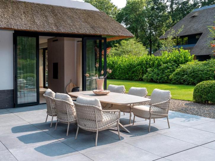 4 Seasons Sardinia/Nevada low dining tuinset (7-delig) -, Tuin en Terras, Tuinsets en Loungesets, Tuinset, Nieuw, Rvs, Verzenden