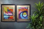 Ksavera - Cubism A1333 - diptych - paintings in frame