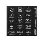 Set met Tekstplaatjes NP13 Voor Vetus Motorpanelen P6,P8 & P, Watersport en Boten, Ophalen of Verzenden, Nieuw, Zeilboot of Motorboot