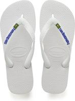 Havaianas - maat 41-42- Brasil logo Slippers - Wit, Kleding | Dames, Schoenen, Verzenden, Nieuw