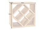 Massief houten wijnrek CUBUS 40cm mango handgemaakte, Huis en Inrichting, Woonaccessoires | Wijnrekken, Ophalen of Verzenden, Nieuw