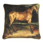 klassiek fluweel kussen paard bruin 45x45cm*, Verzenden, Nieuw