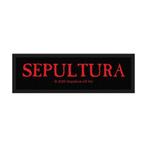 Sepultura Logo - Patch officiële merchandise, Verzamelen, Ophalen of Verzenden, Nieuw, Kleding