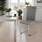 Sledestoelen, kunstleer - grijs, Set van 6, Huis en Inrichting, Stoelen, Verzenden, Nieuw