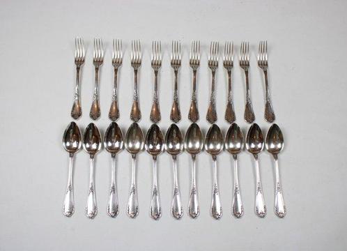 Meesterteken LV - Bestekset (22) - .800 zilver - zilveren, Antiek en Kunst, Antiek | Meubels | Tafels