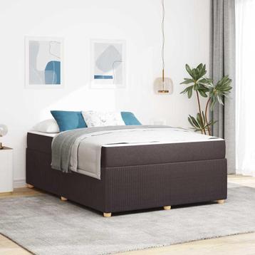 vidaXL Bedframe met matras met matras Donkerbruin 160 x 200 beschikbaar voor biedingen